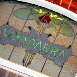 Wyndarra House Anvers Front door Stained Glass Window